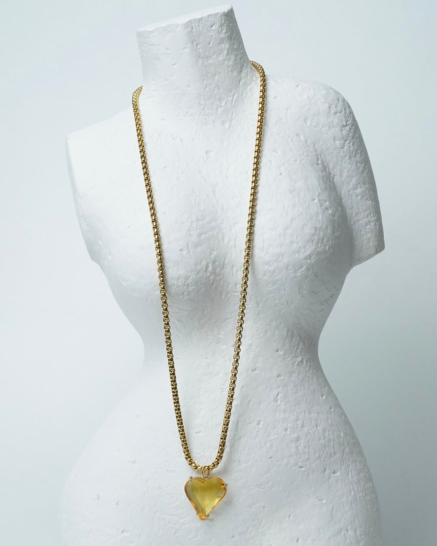 Glass Heart Necklace