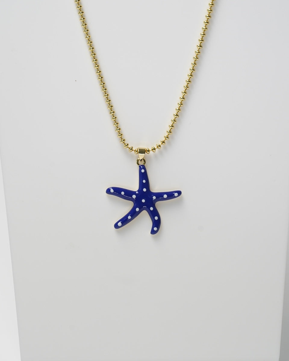 Colored Sea Star Necklace
