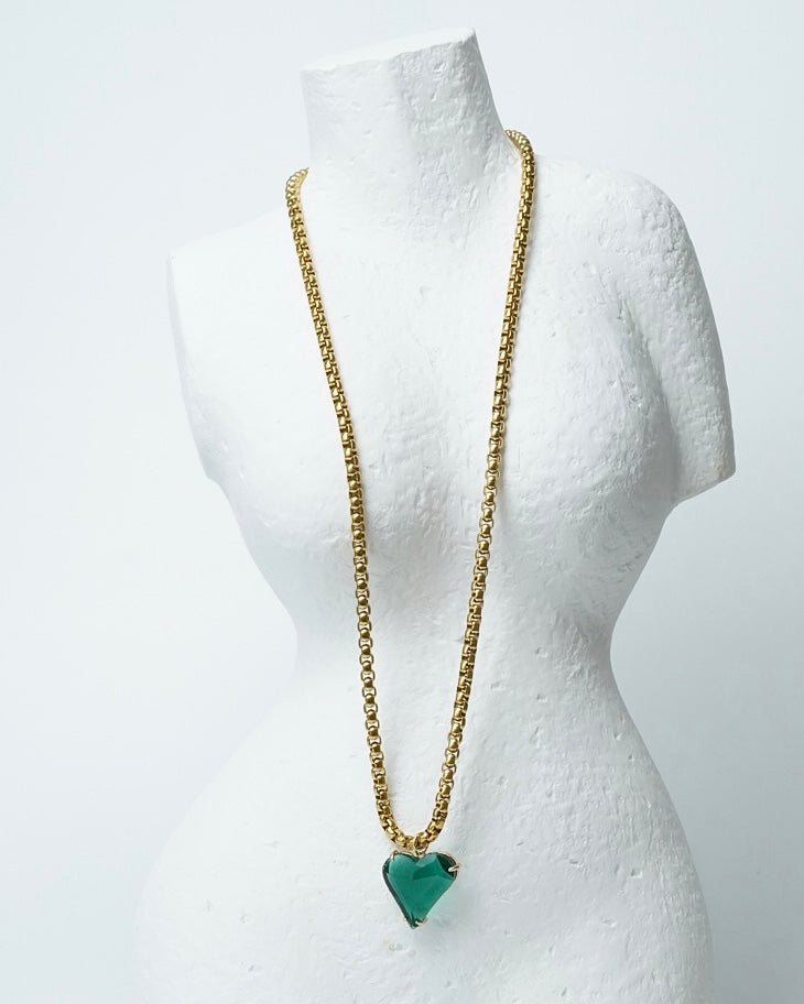 Glass Heart Necklace