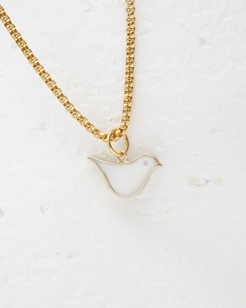 Nacar Bird Necklace