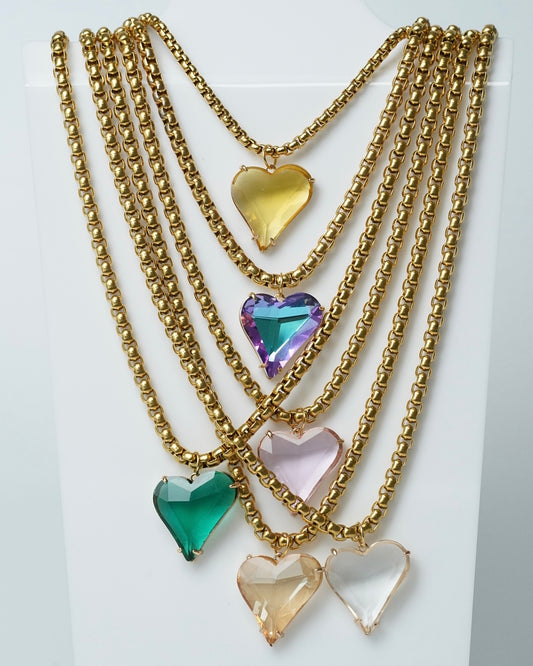 Glass Heart Necklace