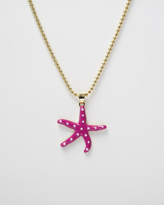 Colored Sea Star Necklace