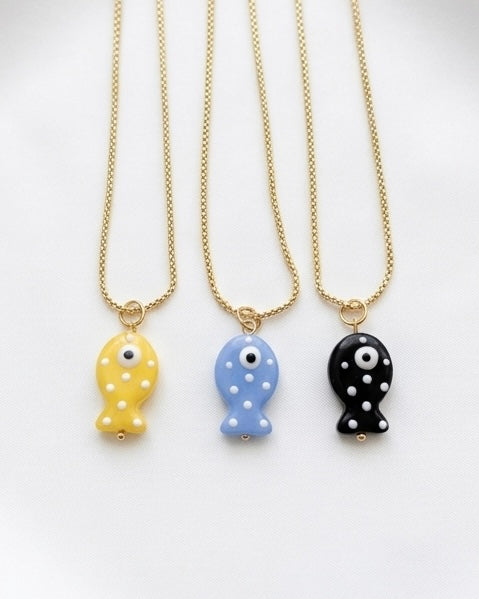 Polka Fish Necklace