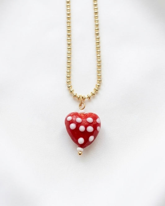 Polka Heart Necklace