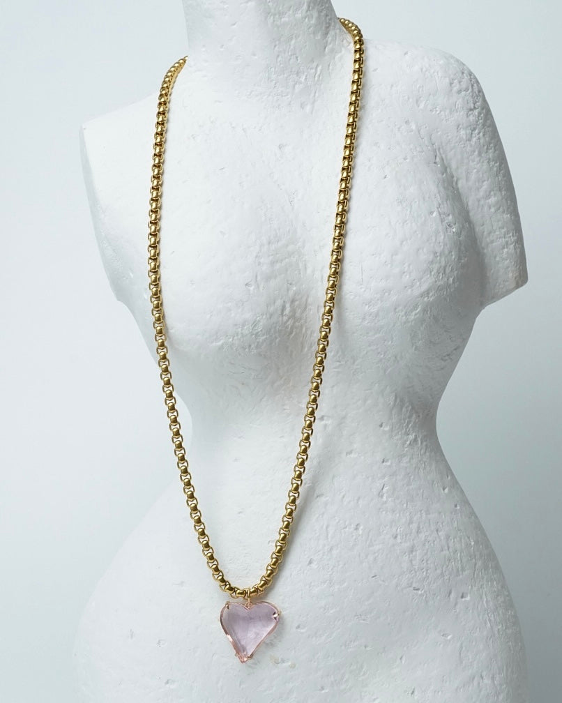 Glass Heart Necklace