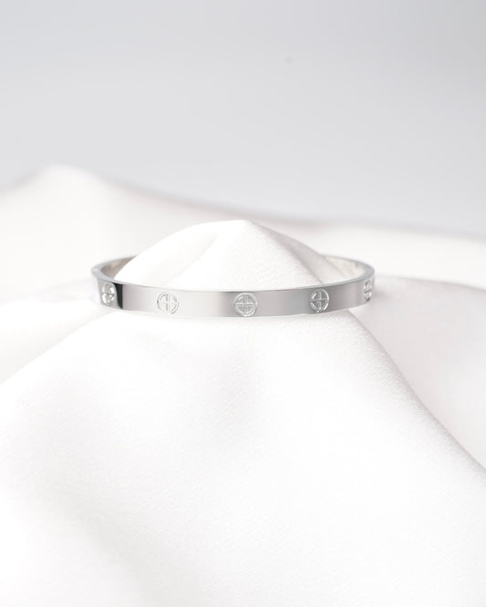 Love More Silver Bangle