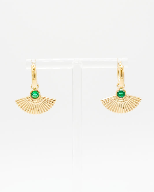 Green Arabella Earrings